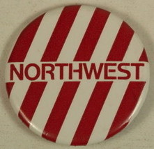 NORTHWEST Airlines Vintage Red Stripes Pinback Button - £5.46 GBP