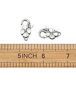 2 Large Flower Clasps Jewelry Antiqued Silver Big Lobster Parrot Finding... - $4.44 CAD