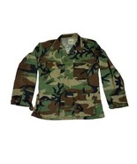 Army BDU Woodland Camouflage Combat MEDIUM REGULAR Camo Jacket Top - £19.41 GBP