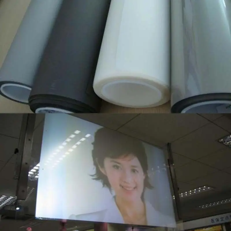 ice 5 Colors Self Adhesive Holographic Film Rear Projector Screen Film for Store - $300.14