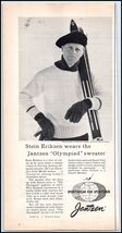 1950s Jantzen Sportswear PRINT AD Gold Medal Winner Skier Stein Eriksen BX3 - $3.79