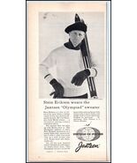 1950s Jantzen Sportswear PRINT AD Gold Medal Winner Skier Stein Eriksen BX3 - $5.32 CAD