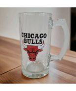 NBA Chicago Bulls Heavyweight Glass Beer Stein 12 Oz. Mug Team Logo - £6.63 GBP