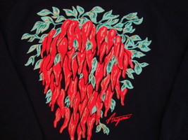 ARIZONA Red Jalapeno Red Peppers Glitter Tourist Sweatshirt XL - £21.35 GBP