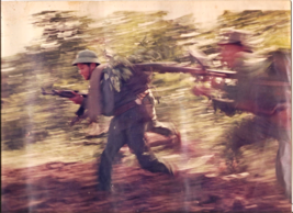 Vintage Army Vietnam War Large Color Artiistic Vietnamese Soldiers Comba... - $12.00