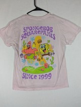 SpongeBob Squarepants T-Shirt Medium Pink Since 1999 Double Sided - £7.46 GBP