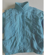 Girls outerwear vintage blue snap button jacket movie photo prop - €17,21 EUR