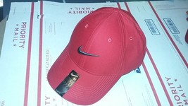 Nike Legacy 91 Golf Hat Cap Red Gray Swoosh Logo One Size - £19.17 GBP