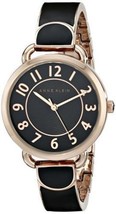 Anne Klein Women&#39;s AK/1606RGBK Easy To Read Black Dial Bangle Watch - £35.02 GBP