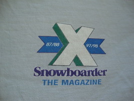 Vintage 90&#39;s SNOWBOARDER The Magazine 1998 Skateboard Thrasher RARE T Sh... - £77.85 GBP