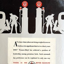 Texaco Ethyl Dry Gasoline 1932 Advertisement Silver Gilt Lithograph Rare... - £79.00 GBP