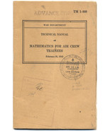 1943 War Department Mathematics For Air Crew Trainees Los Banos Base Wit... - £3.86 GBP