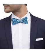 Men&#39;s Ornamental Blue Adjustable Bowtie - $27.16 CAD