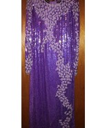 VINTAGE GRACE ORIGINAL PURPLE SIZE L SILK FORMAL DRESS  NEW RETAIL $455 - $69.00