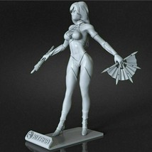 400mm 3D Print Model Kit Beautiful Girl Woman Kitana Fighter Unpainted - £103.23 GBP