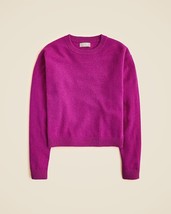 J.Crew Sz M Fuchsia Cashmere Crewneck Sweater Pullover Long Sleeves Stretch - $1,134.33 MXN
