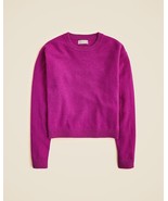 J.Crew Sz M Fuchsia Cashmere Crewneck Sweater Pullover Long Sleeves Stretch - $84.72 CAD
