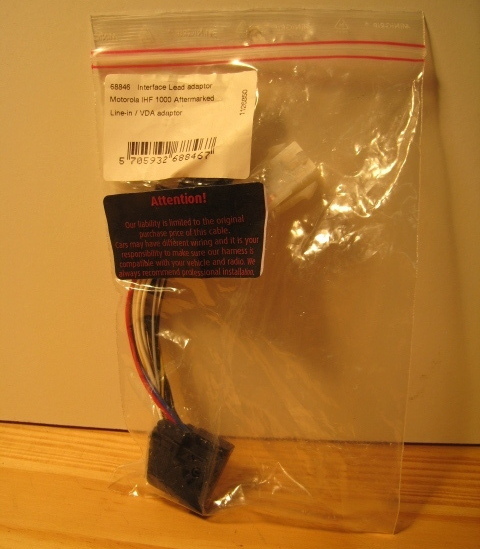 Nicestuff 68846 adapter for Motorola IHF carkits to handsfree harness - $27.95
