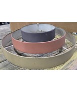 Vintage MCM 3-Ring Metal Chandelier Hanging Light Lamp Shade for Refurbi... - $256.71 CAD