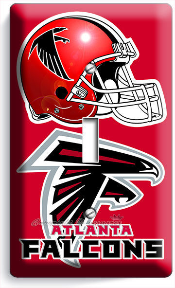 ATLANTA FALCONS FOOTBALL TEAM SINGLE LIGHT SWITCH WALL PLATE BOYS BEDROOM DECOR