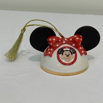 Lenox My Own Mickey Mouse Ears Christmas Ornament Bow Hat Disney MINNIE polka - £21.59 GBP