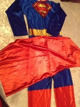 Rubies Superman costume Size medium jumpsuit cape Vintage blue  - £16.38 GBP