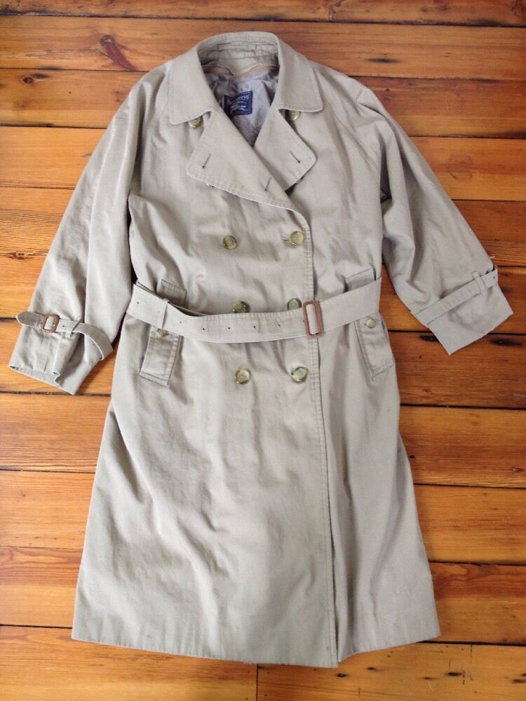 Primary image for Vtg Burberry Prorsum w/ Wool Liner Khaki Classic Trench Coat Jacket Mens 40R 51"