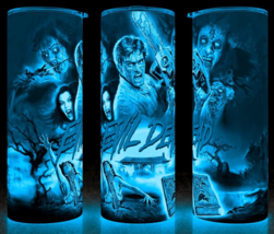 Glow in the Dark Evil Dead Horror Ash with Chainsaw Cup Mug Tumbler 20oz - £18.44 GBP