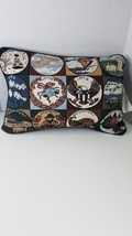 Manual Woodworkers Weavers Holiday Tapestry Pillow 17" x 12" Christmas Halloween - $17.81