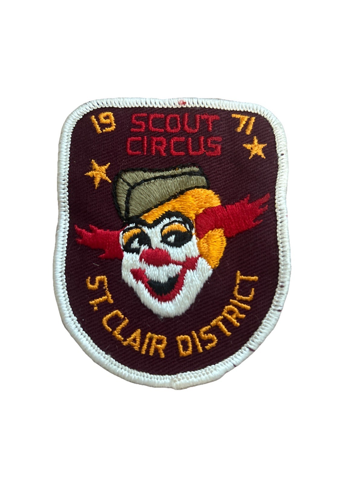 BSA Patch 1971 Scout Circus St. Clair District Clown VGC Scarce - $12.00