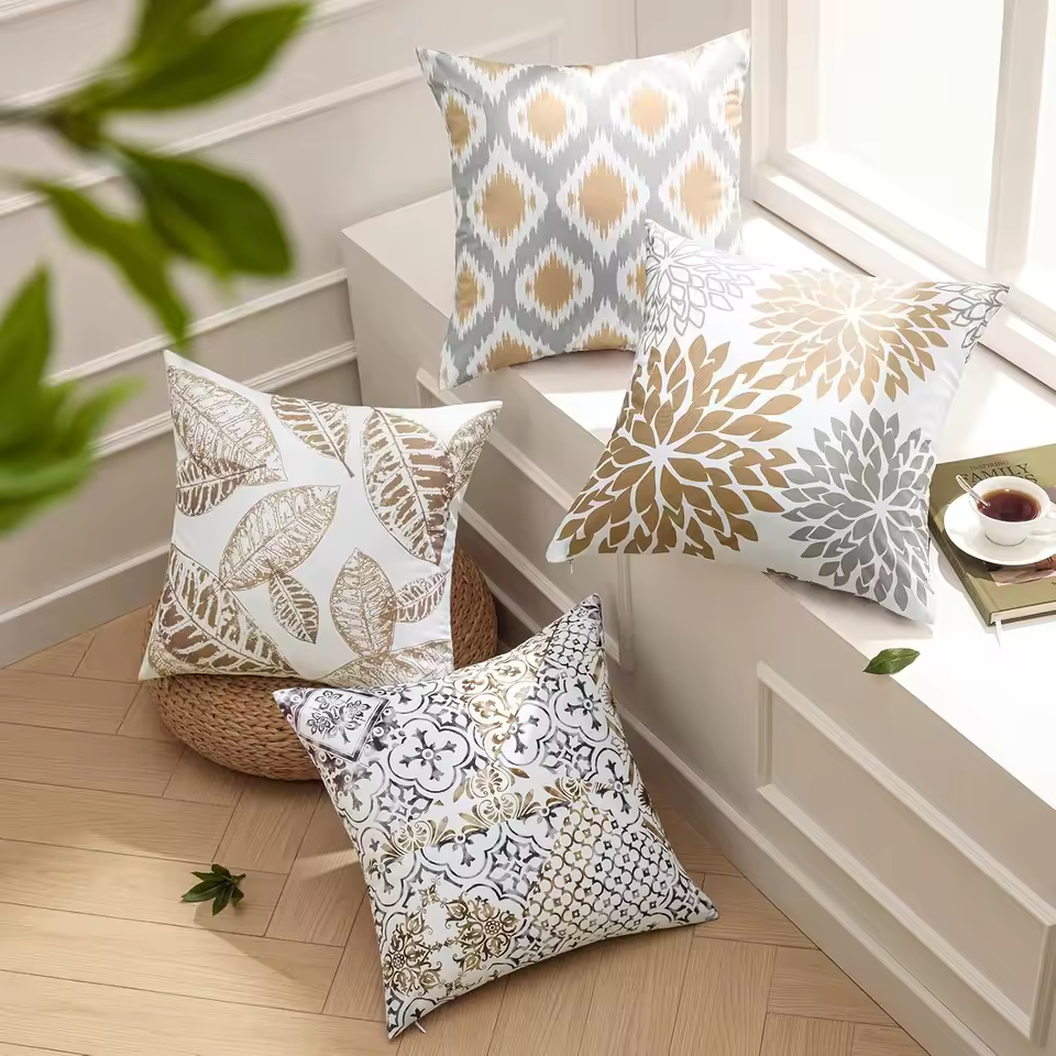 Fall Geometric Throw Pillow Covers 18x18 Inches - $10.00