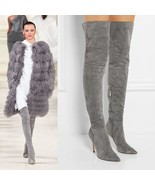 2016 new Milan fashion design sexy suede thigh high length autumn boots ! - $411.53 CAD