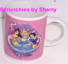 Disney Princess Coffee Mug Belle Cinderella Snow White Pink Tea Cup - £19.94 GBP