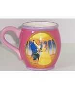 Disney Princess Belle Beauty Beast Coffee Mug Pink Purple Cup - £19.94 GBP