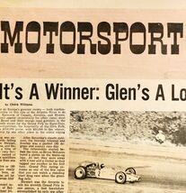 1970 Motorsport Newspaper Salem Massachusetts Cars Racing News Vol 3 No ... - $29.99