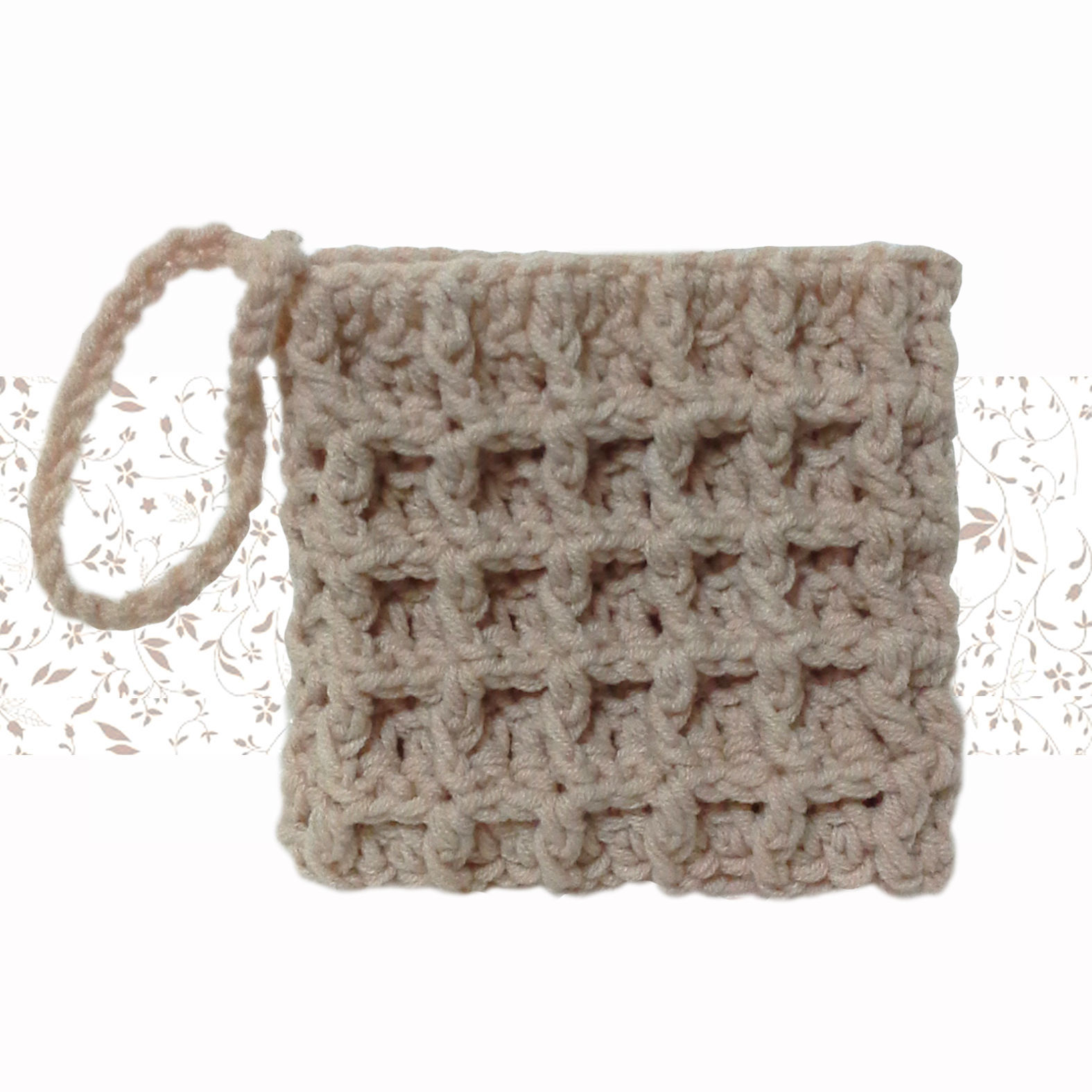 You are buying a soap bag - hand crochet, Waffle Soap Bag - £5.53 GBP