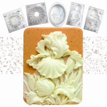 Ruffled Iris -  silicone Soap/sugar/fondant/chocolate/Marzipan 2D mold - £21.87 GBP