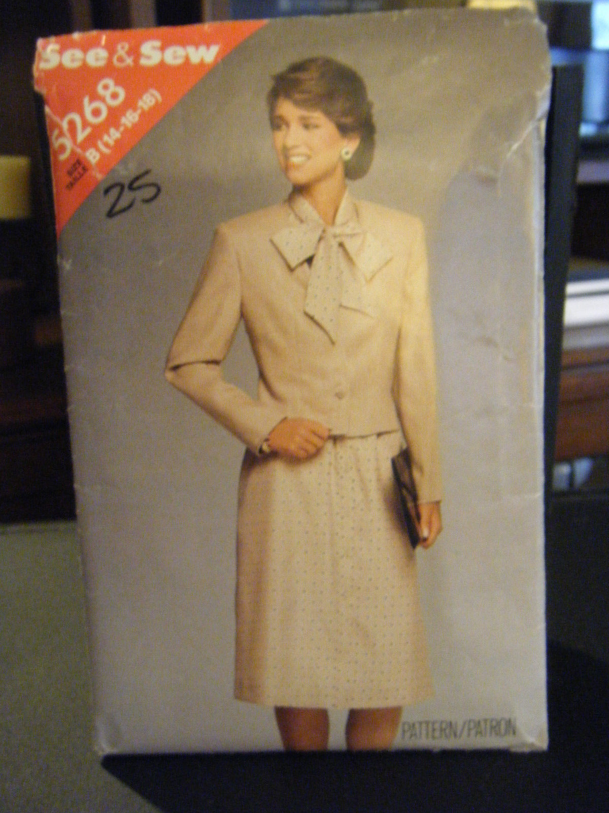 Primary image for Butterick 5268 Misses Unlined Jacket & Dress w/Neckline Tie Pattern - Size 14