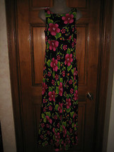 Ladies Floral Print Tie Back Sleeveless Dress - Size Small - £16.55 GBP