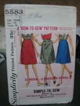 Vintage Simplicity 5583 Misses Skirt Pattern - Size Teen 10S - £6.03 GBP