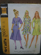 Vintage McCall&#39;s 2607 Misses Dress Pattern - Size 10 Bust 32 1/2 - £6.46 GBP