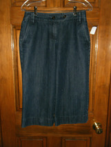 Ann Taylor Cropped Gaucho Style Denim Jeans - Size 2 - $18.19