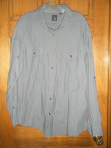 Men&#39;s J. Ferrar JF Modern Fit Gray Button Front Shirt - Size XL - £11.31 GBP