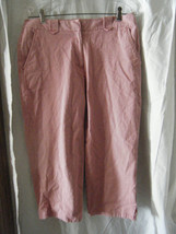 Liz Claiborne Villager Red &amp; White Check Stretch Capri Pants - Size 10 - £13.49 GBP