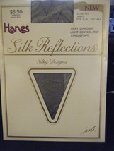 Silk Reflections Silky Diamonds Designs Light Control Top Pantyhose - Size C-D - £10.53 GBP