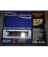 Phonics Digital PD-349 In-Dash AM/FM Radio &amp; CD/CD-R/CD-RW Player - New ... - £81.03 GBP