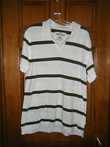 Men&#39;s Aeropostale Authentic Fit Striped Polo Shirt - Size L - £15.57 GBP