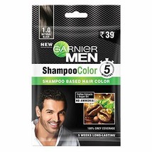 Garnier Men Shampoo Color Shade 1 Natural Black, 10ml+10ml (Pack of 1) - £8.90 GBP