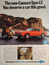 1973 Esquire Original Art Ad Advertisement 1973 CHEVROLET Camaro Type LT - £8.07 GBP