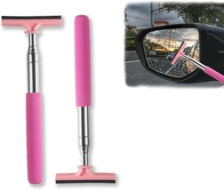 Car Rearview Mirror Retractable Wiper Telescopic Long Rod Car Glass Squeegee Wat - £15.71 GBP